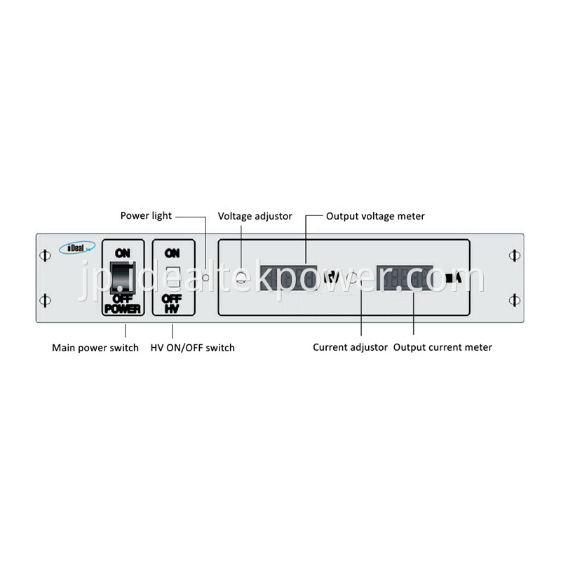 High Voltage Laboratory Power Supplies Front Panel 2U